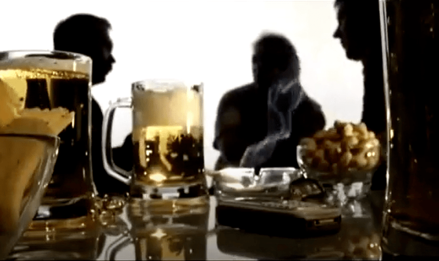 drinking alcohol in a male company